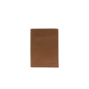 wylson portefeuille en cuir de vache camel uni avec plusieurs compartiments pour cartes